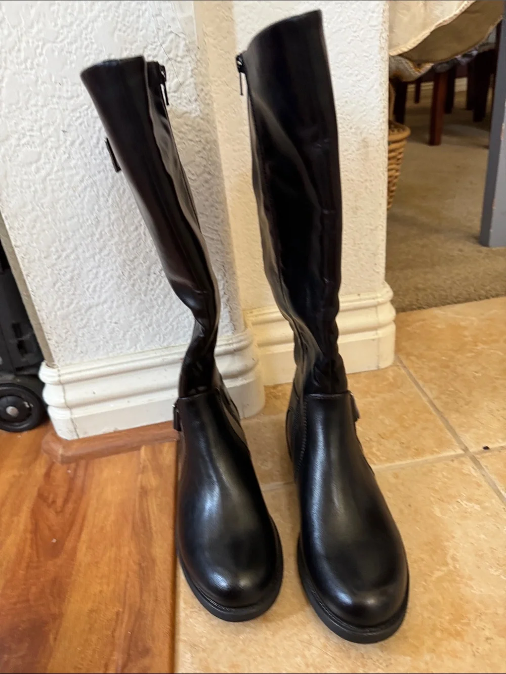 BareTraps Black Over-the-Knee Buckle Boots